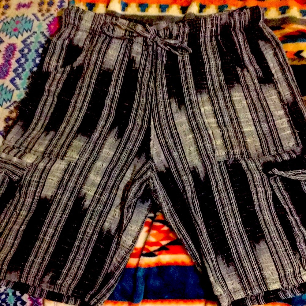 Dress Shorts  Guatemala medium black and silver 100% cotton